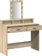 vidaXL - Kaptafel - met - LED-lampe - Sonoma - Eiken - 100x41x140 - cm