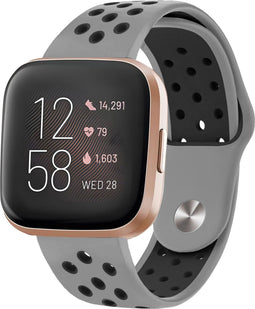 imoshion Siliconen sport bandje - Geschikt voor Fitbit Versa Lite, Versa 2 - Grijs - One Size