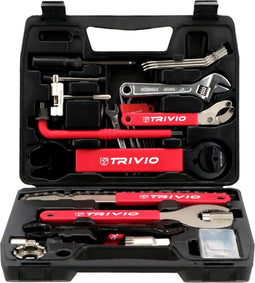 Trivio - Fietsgereedschap Starter Gereedschapskoffer 18 Delig - Zwart