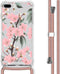 iMoshion Hoesje Geschikt voor iPhone 8 Plus / 7 Plus Hoesje Met Koord - iMoshion Design Hoesje met Koord - Groen / Transparant / Roze / Cherry Blossom
