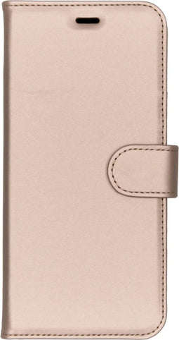Accezz Hoesje Geschikt voor Samsung Galaxy A6 Plus (2018) Hoesje Met Pasjeshouder - Accezz Wallet Softcase Bookcase - goud