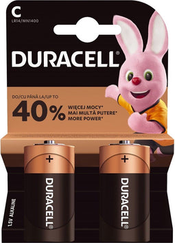 Duracell 2 LR14 C - Alkaline batterij - C formaat - Oranje (2 stuks)