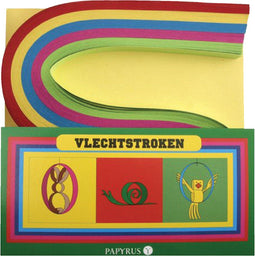 Vlechtstroken Kreatief 1.5x48cm assorti - 20 stuks