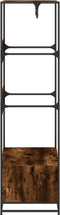 vidaXL - Kledingkast - 90x50x180 - cm - bewerkt - hout - gerookt - eikenkleurig