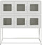 vidaXL - Dressoir - 100,5x39x107 - cm - koudgewalst - staal - wit