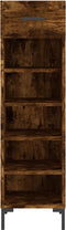 vidaXL - Schoenenkast - 30x35x105 - cm - bewerkt - hout - gerookt - eikenkleurig