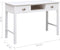 vidaXL - Schrijftafel - 110x45x76 - cm - hout - wit