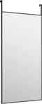 vidaXL - Deurspiegel - 40x80 - cm - glas - en - aluminium - zwart