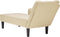 vidaXL - Chaise - longue - met - rechterarmleuning - stof - crèmekleurig