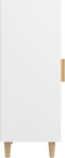 vidaXL - Dressoir - 34,5x34x90 - cm - bewerkt - hout - wit