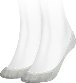 Tommy Hilfiger Ballerin Step 2P - Dames Invisible sneakersok - Grijs (2 paar)