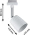 Paulmann Cover 95336 - 230V-railsysteem lamp GU10 10 W Dimbaar - Chroom Wit