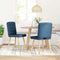 vidaXL - Eetkamerstoelen - 2 - st - stof - blauw