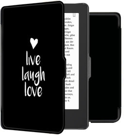 Hoesje geschikt voor Kobo Clara 2E E-reader - iMoshion Design Slim Hard Bookcase - Ook geschikt voor Tolino Shine 4 - Live Laugh Love