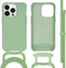 iMoshion Hoesje Geschikt voor iPhone 13 Pro Hoesje Met Koord - iMoshion Color Backcover met afneembaar koord - Groen