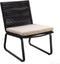 Yoi - Kome lounge chair alu black/rope black/flax beige