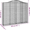 vidaXL - Schanskorf - gewelfd - 200x30x160/180 - cm - gegalvaniseerd - ijzer