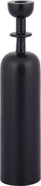 PTMD Yanou Black Aluminum Candleholder With Ring L