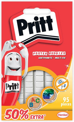 Buddies Pritt dubbelzijdige kleefpad poster blister à 95 stuks 50% gratis | 24 stuks