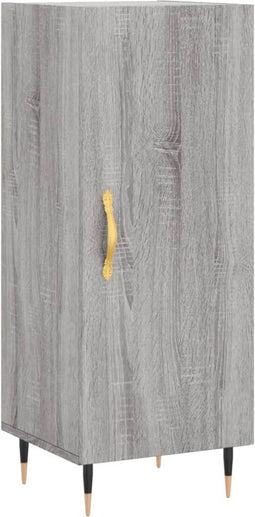 vidaXL - Dressoir - 34,5x34x90 - cm - bewerkt - hout - grijs - sonoma - eikenkleurig