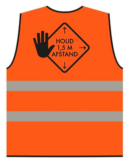 Budget - Veiligheidsvest in2value afstand houden xl oranje | 10 stuks