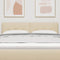 vidaXL - Hoofdbord - Knop - Gepongeerd - Crème - 140 - cm - Stof
