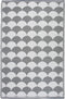 Esschert Design Buitenkleed 180X121 Cm Grijs En Wit Oc24