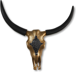 Buffelkop S - 60x60x10 - Goud/zwart - Metaal