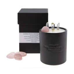 Faith Quartz zwarte geur kaars