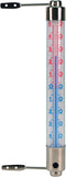 Buiten kozijnthermometer transparant van metaal 2.5 x 20 cm -buitenthemometers - Temperatuurmeters