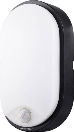 Buiten LED-wandlamp met bewegingsmelder Zwart 10 W Megatron Bulka MT69041