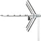 Buitenantenne - UHF - Ontvangstbereik: ≥50 km - LTE700 - Versterking: 11 dB - 75 Ohm - Antenne lengte: 740 mm - ABS / Aluminium