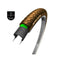 Buitenband: Obor/Hakuba Metro ELite, kleur: bruin met reflectie, Maat: 28x1.75, ETRTO 47-622, 3mm anti leklaag