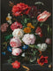 Buitencanvas op houten frame 58x78 cm stilleven met bloemen in een glazen vaas