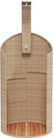 Buitendouche 100x100x241,5 cm poly rattan en acaciahout beige