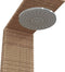Buitendouche 100x100x241,5 cm poly rattan en acaciahout beige