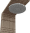 Buitendouche 100x100x241,5 cm poly rattan en acaciahout grijs