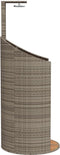 Buitendouche 100x100x241,5 cm poly rattan en acaciahout grijs