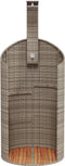 Buitendouche 100x100x241,5 cm poly rattan en acaciahout grijs