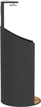 Buitendouche 100x100x241,5 cm poly rattan en acaciahout zwart