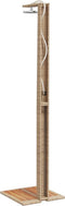 Buitendouche 50x55x224 cm poly rattan en acaciahout beige