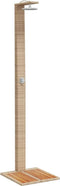 Buitendouche 50x55x224 cm poly rattan en acaciahout beige