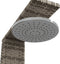 Buitendouche 50x55x224 cm poly rattan en acaciahout grijs