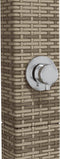 Buitendouche 50x55x224 cm poly rattan en acaciahout grijs