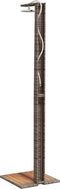 Buitendouche 50x55x224 cm poly rattan en acaciahout grijs