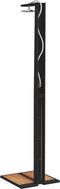 Buitendouche 50x55x224 cm poly rattan en acaciahout zwart
