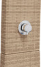 Buitendouche 55x60x224 cm poly rattan en acaciahout beige