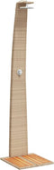 Buitendouche 55x60x224 cm poly rattan en acaciahout beige
