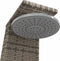 Buitendouche 55x60x224 cm poly rattan en acaciahout grijs