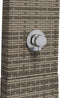 Buitendouche 55x60x224 cm poly rattan en acaciahout grijs